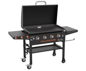 Blackstone 2151 Original, 36Inch 4 Burner Gas Griddle With Hood, Outdoor Flat Top Bbq Grill. Black
