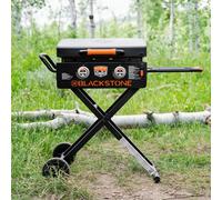 Blackstone 2350, 22" On The Go Bbq Griddle With Flexfold Legs & Hood. 2 Burner Gas, Flat Top Grill.