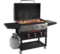 Blackstone 36in Griddle Plus with Air Fryer 4 Burner Gas Barbecue - Black, Black