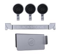 Blackstone 5188 Rear Gate, 3 Magentic Hooks and Tool Combo, Flat Top Griddle Accessories, Stainless Steel Barbeque Cooking Utensil Holder and Grease Guard, Silver