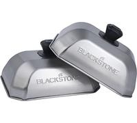 Blackstone 5207 Rectangle Basting Cover Small 2-Pack Griddle Accessories, Stainless Steel, Cheese Melting Dome and Steaming Cover, Best for Use on Flat Top Griddle Grill Cooking Indoor or Outdoor