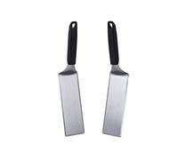 BLACKSTONE 5550 Extra Long Griddle Spatula Set of 2- Perfect Heavy-Duty Stainless Steel Premium Flat Top BBQ Grill Accessories, Non-Slip Plastic Handle, Heat Resistant, Dishwasher Safe Easy to Clean