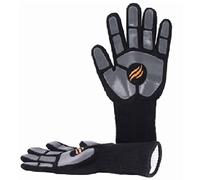 Blackstone 5558 Griddle Gloves with Silicone Palm Pads Heat Resistant up to 500 Degrees, Easy Grip for Indoor and Outdoor Cooking, Grilling, Baking, Fire Pit, Fryer, Oven, One Size, Black/Grey