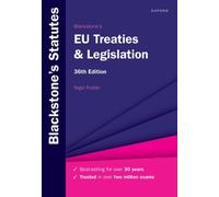 BLACKSTONES EU TREATIES AMP LEGISLAT (Paperback) (9780198978329)