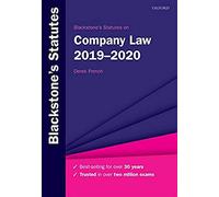 Blackstone's Statutes on Company Law 2019-2020 (Blackstone's Statute Series)