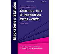 Blackstone's Statutes on Contract, Tort & Restitution 2021-2022 (Blackstone's Statute Series)