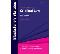 Blackstone's Statutes on Criminal Law