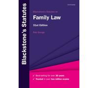 Blackstone's Statutes on Family Law
