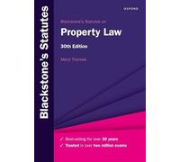 Blackstone's Statutes on Property Law (Blackstone's Statute Series)