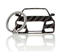 BlackStuff Carbon Fiber Keychain Keyring Ring Holder Compatible with A4 S4 RS4 B8 2008-2012 BS-847