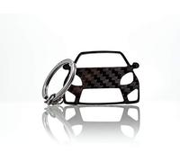 BlackStuff Carbon Fiber Keychain Keyring Ring Holder Compatible with Twingo II RS 2007-2014 BS-684