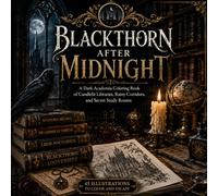 Blackthorn After Midnight: A Dark Academia Coloring Book of Candlelit Libraries, Rainy Corridors, and Secret Study Rooms (The Blackthorn Collection)