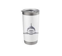 Blacktip Reef Shark Face Vintage Engraving Ocean Species Stainless Steel Insulated Tumbler