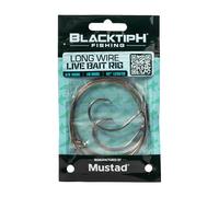BlacktipH x Mustad | Live Bait Wire Rig, 42in #8 Single Strand, 8/0 Mustad 39951 UltraPoint Circle Hook, 80lb Stainless Swivels, Slow Trolling & Drift Saltwater