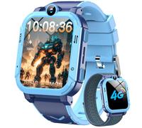 Blackview 4G Kids Smart Watch | GPS+LBS+Wi-Fi Tracker & SOS Function | 2-Way Video/Voice Chat/Calls/SMS | Sleep Monitor | Pedometer | Class Mode, Camera, Games | Birthday Gift for Boys Girls -2 Straps
