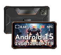 Blackview Active 5 Rugged Tablet, 8.68" Android 15 Tablet, 24GB RAM+128GB ROM (1TB Expandable), 6600mAh Battery, 18W Fast Charge, Waterproof & Shockproof, Dual 4G SIM, 16MP+13MP Cameras, 5G WiFi GPS