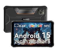 Blackview Active 5 Rugged Tablet, 8.68" Android 15 Tablet, 24GB RAM+128GB ROM (1TB Expandable), 6600mAh Battery, 18W Fast Charge, Waterproof & Shockproof, Dual 4G SIM, 16MP+13MP Cameras, 5G WiFi GPS