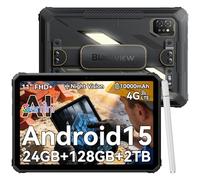Blackview Active7 Rugged Tablet, 11" FHD+ IPS, Android 15, 24GB RAM+128GB ROM, 10000mAh 45W Fast Charge, IP68/IP69K Waterproof, Dual 4G SIM, 20MP Night Vision, NFC, 5G WiFi, GPS, OTG, Fingerprint
