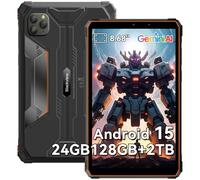 Blackview AI Rugged Tablet, 9 inch Android 15, 24GB+128GB TF 1TB, 180Hz, IP68/IP69K Waterproof, MIL-STD-810H Shockproof, Dual 4G LTE SIM, 16MP+13MP, 18W/OTG/5G WiFi/GPS/NFC/TÜV/Face ID/Glove Mode