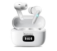 Blackview Airbuds 5 Pro Bluetooth 5.0 Wireless Earbuds, White, IPX7 Waterproof, ANC+ENC Hybrid, 24 Hours Playtime, For Sports & Calls