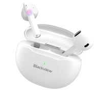 Blackview Airbuds 6 - Wireless Bluetooth 5.0 Headphones - Earplugs with up to 20 Hours Battery Life, 6 Hours Listening Time - 390 mAh Charger - 10 m Range - Reduces Background Noise - White
