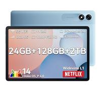 Blackview Android 14 Tablet 11 Inches, Tab90 Gaming Tablet 4G LTE + 5G WLAN 24GB (8+16) RAM 128GB ROM (2TB TF) 8200mAh 5MP + 13MP Unisoc Octa-Core, Face ID/GMS/GPS/3.5 mm Headphone Jack/BT5/Widevine