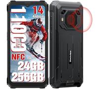 Blackview BV6200 PIus Rugged Smartphone (11000mAh), 24GB+256GB/2TB, 18W Fast Charge, 6.56" 90Hz, 98dB Altavoz, 3 Card Slots/Dual 4G /NFC/OTG/Fingerprint/Android 14 Rugged Phone(Gemini AI)/438g