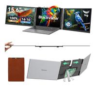 Blackview DCM8 Dual Laptop Screen 15.6" FHD IPS - Ultra Thin 4.5mm & Lightweight 1kg, TÜV SÜD Low Blue Light Eye-Care 16:10 Triple Portable Monitor, Play for Laptop/PC/Mac/Phone/game console