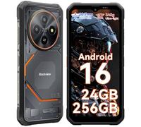 Blackview FORT 2 Rugged Smartphone Android 16, 24GB+256GB/2TB, 6.56" 90Hz, AI Rugged Phone 10.7mm Ultrta-thin 4G Mobile Phones Sim-free Unlocked IP69K/NFC/GPS/4G/Glove Mode, Black