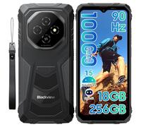 Blackview Fort1 Rugged Smartphone(10000mAh)-Android 15, 18GB+256GB/2TB,6.56" 90Hz, Sim-free & Unlocked Mobile Phones,IP69K/NFC/OTG/GPS/4G Dual SIM/3 Card Slots/Glove Mode, AI Rugged Phone 2025