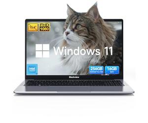 Blackview Laptop 2025, 15.6” Laptops Computer for Business Student, Quad-Core N150 (Up to 3.6GHz, Beat N5095/N95/N97/N100), 16GB DDR4 256GB SSD, FHD IPS TÜV Screen, 100W Type-C Fast Charge, 4K HDMI