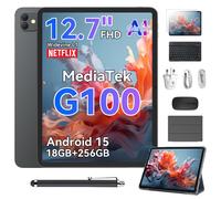 Blackview Link 8 Tablet, 12.7 Zoll 2K+ FHD 2176*1600, Android 15 Gemini AI MediaTek G100 18GB RAM+256GB ROM 8400mAh/PC Modus/Widevine L1/Face ID/16MP+13MP/GPS/OTG Gaming Tablets mit Tastatur und Stift