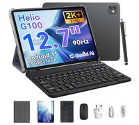 Blackview LINK8 12+ inch Large Screen Tablets Android 15 12.7" Helio G100 Gaming Tablet with Keyboard and Pen,18GB+ 256GB, 90 Hz 2K+ FHD+ IPS Display, 3 AI Cameras, Widevine L1, 5G WiFi,GPS