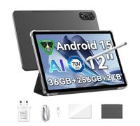 Blackview MEGA2 12 inch Tablet Android 15 Gaming Tablet with SIM Card Slot, Pen, 36GB + 256GB (2TB), 2.4K 120Hz FHD+ IPS Display, 9000mAh/33W, 8MP + 16MP AI Camera, 4G LTE, 5G WiFi, GPS