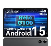 Blackview MEGA3 Tablet 12 inch Android 15 Helio G100 Gaming Cellular Tablet with SIM Card Slot, Pen | 36GB + 256GB (2TB) | 2.5K 90 Hz FHD+ IPS Display, 50MP + 13MP AI Camera, 4G LTE, 5G WiFi, GPS