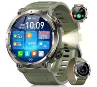 Blackview Men's Smart Watch with Flashlight and Compass, 1.45 Inch Smartwatch with Bluetooth Calls, Heart Rate Monitor, Oximeter, Sleep Monitor, Pedometer, 100+ Sports Modes, Large Battery 960 mAh