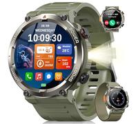 Blackview Military Smart Watch for Men (Answer/Make Calls), 1.45" Fitness Tracker with 100-Day Battery/Flashlight/Compass/Heart Rate/SpO2/Sleep, 150+ Sports IP68 Waterproof Smartwatch for iOS Android