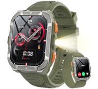 Blackview Military Smart Watch for Men | GPS & Compass & Flashlight | 100-Day Battery | AI, ChatGPT, Translator | Bluetooth Calling | Health Monitor | 170+ Sports | IP68 Waterproof for iOS Android