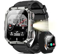 Blackview Military Smart Watch for Men Outdoor Adventure | 100-Day Ultra-Long Battery | Flashlight & Compass | Bluetooth Calling | Health Monitor | 1