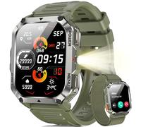 Blackview Military Smart Watch for Men Outdoor Adventure | 100-Day Ultra-Long Battery | Flashlight & Compass | Bluetooth Calling | Health Monitor | 153+ Sports Modes | IP68 Waterproof for iOS Android