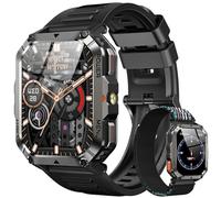 Blackview Military Smart Watch for Men Outdoor Adventure | 100-Day Ultra-Long Battery | Flashlight & Compass | Bluetooth Calling | Health Monitor | 153+ Sports Modes | IP68 Waterproof for iOS Android