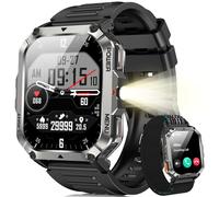 Blackview Military Smart Watch for Men Outdoor Adventure | 100-Day Ultra-Long Battery | Flashlight & Compass | Bluetooth Calling | Health Monitor | 153+ Sports Modes | IP68 Waterproof for iOS Android