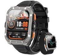 Blackview Military Smart Watch for Men with GPS, AI ChatGPT, Translator, 100-Day Ultra Battery, Compass & LED Torch, Bluetooth Calls, 24/7 Health Monitor, 150+ Sports, IP68 Waterproof for iOS Android