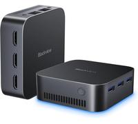 Blackview MP80 W-11 Pro Mini PC 16GB DDR5 RAM 512GB M.2 SSD, Supports Dual LAN, 3 * HDMI 4K UHD, Intel 12th N95 (up to 3.4 GHz) Mini Desktop PC,5G Wifi, for Office/Business/Home