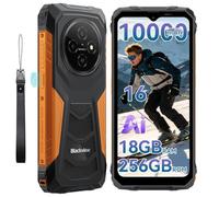 Blackview Rugged Smart Phone (10000mAh)-Android 15, 18GB+256GB/2TB, 6.56" 90Hz, Sim-free Unlocked Mobile Phones, IP69K/NFC/OTG/GPS/4G Dual SIM/3 Card Slots/Glove Mode, AI Rugged Phone, Orange