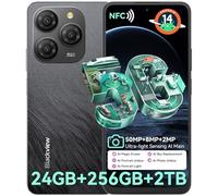 Blackview SHARK 9 Unlocked Mobile Phones, 5G Android 14 Smart Phone, 24GB+256GB/2TB, 50MP+8MP AI Camera 5000mAh/18W Fast Charge, Dual SIM Smartphone, 6.56" HD+, GPS/NFC/OTG, Fingerprint/Face ID, Black