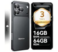 Blackview Sim-free & Unlocked Mobile Phones, 3-Year Warranty, Wave 7C, 32MP Camera, Android 16 Smartphone, 6.56” Display, 5000mAh Battery, Dual SIM, IP54 Water Resistance, 64GB Storage, Black