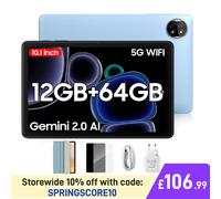 Blackview Tab 20 WiFi Tablet 10.1" Android 12GB+64GB 6000mAh Gemini AI &Keyboard [EEK: A]