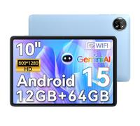 Blackview Tablet 10 inch Android 15,2025 AI Tablet, 4GB RAM 64GB ROM 1TB Expandable, Quad-Core, Widevine L1, 1280x800 IPS Touchscreen, 5G WiFi, BT 5.0, Dual Camera, 6600mAh (Blue)