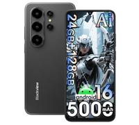 Blackview WAVE 10 Mobile Phones 128GB, Android 16 Sim-free & Unlocked Smartphone 32GB+128GB/2TB AI Smartphone, 6.88" 120Hz, 32MP+13MP Smart Phones, 5000mAh, 3 Cards Slots,Fingerprint,GPS,OTG, Black
